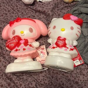 Valentine's Day My Melody and Hello Kitty Figures
